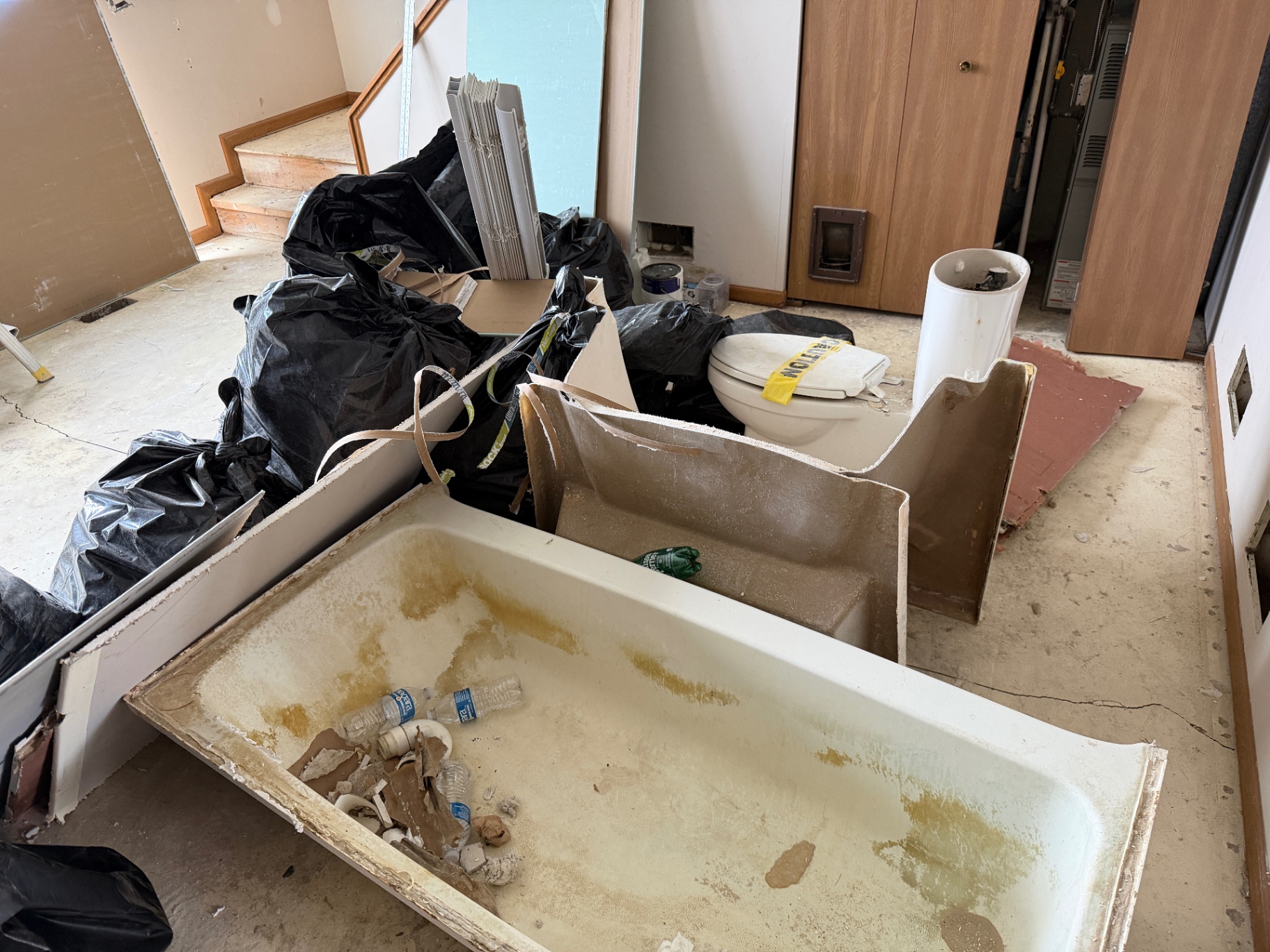 Basement Demo Cleanout before